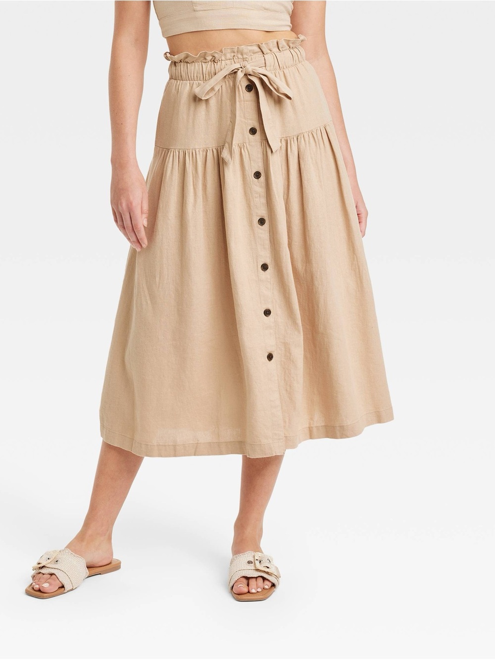 Universal Thread Linen Midi Skirt